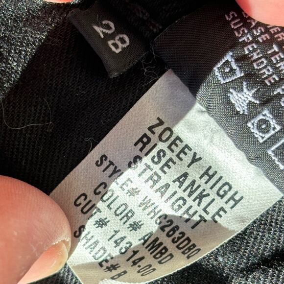 Hudson Zoeey High Rise Ankle Straight Leg Black Jeans - Picture 5 of 6